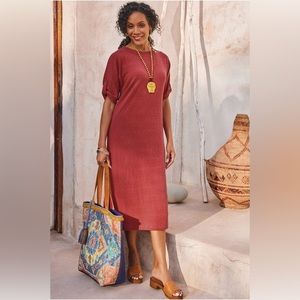 Soft Surroundings Midori Tandoori Spice Midi Dress Size Medium